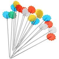 Vosarea 100pcs Plum Blossom Head Pins Flor Plastic Head Push Pins Patchwork Pins para Costura DIY Artesan&iacute;a (Color al Azar)