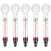 Appearancees ZY-01 - Minimetro preciso de Cristal para Acuario y Acuario, 5 Unidades, term&oacute;metro de Temperatura del Agua con Ventosa Simple y Fuerte