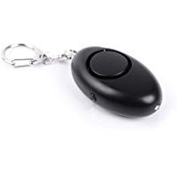 Ogquaton 1 PC Alarma de Seguridad Personal Alarma de Seguridad SOS Alarma de Emergencia con luz LED para ni&ntilde;os Mayores Mujeres Noche al Aire Libre (Negro)