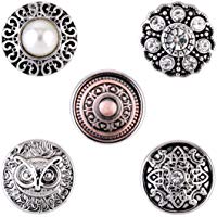 Morella se&ntilde;or&iacute;as Click-Button Set peque&ntilde;o 5&nbsp;pcs botones 12&nbsp;mm di&aacute;metro b&uacute;ho de perlas y adornos adorno