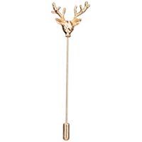 FENICAL Ciervos largos broches para mujeres hombres traje de la vendimia Escudo de accesorios de la joyer&iacute;a Decoraci&oacute;n de la fiesta de Navidad (oro)