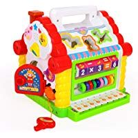 Juego para beb&eacute;s de mas de 18 meses. Juego multifuncional de casa para desarollar inteligencia y divertirse con m&uacute;sica / luz / bloque c&uacute;bico para ni&ntilde;os y ni&ntilde;as