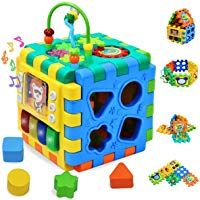 INvench M&uacute;sica Cubo Centro de Actividades - Ligero 6 en 1 Habilidades Motoras Juguetes educativos con luz de Sonido de 1 A&ntilde;os Regalo para beb&eacute;s Ni&ntilde;os