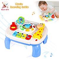 ACTRINIC Mesa Musical De Estudio Juguete para Beb&eacute;s De 6 A 12 Meses Juguete De Educaci&oacute;n Temprana Juguete Musical Mesa De Juego Juguete para Ni&ntilde;os De 1 2 3 A&ntilde;os-Sonidos y Luces Diferentes