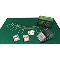 SSTN LTD Blackjack Tarjetas de Juego Casino + Zapatos + Blackjack Fieltro