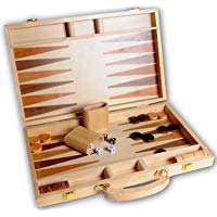 Engelhart Juego de Backgammon de Madera con Incrustaciones