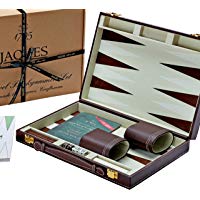 Jaques of London - Juegos de Backgammon de 11 Pulgadas - Juego de Backgammon de Lujo - Gran Juego de Backgammon DE Viaje