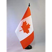 AZ FLAG Bandera de Mesa de CANAD&Aacute; 21x14cm - BANDERINA de DESPACHO Canadiense 14 x 21 cm