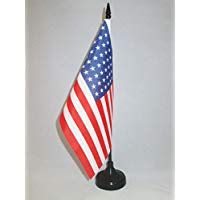 AZ FLAG Bandera de Mesa de Estados Unidos 48 Estrellas 21x14cm - BANDERINA de DESPACHO America &ndash; EE.UU - USA 14 x 21 cm