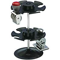 Wedo 0641201 - Soporte para 12 sellos, redondo en 2 niveles, negro