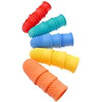 Lot de 15&nbsp;Couleur Assortis Taille de Doigt en caoutchouc C&ocirc;nes thimblettes