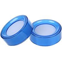 TOOGOO(R) 2 x Esponja Mojada Caja Redonda de Plastico Azul Transparente para Cajero, Diametro de 6.9cm