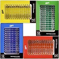 amscope-kids 48pc Kids pl&aacute;stico microscopio preparado diapositivas de animales insectos plantas flores muestra muestras para microscopios est&eacute;reo