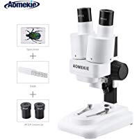 Aomekie Microscopio Estereo 20X Microscopio de binoculares de aumento para estudiantes y ni&ntilde;os