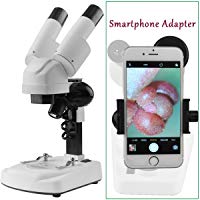 Stereo microscopios Solomark &ndash; Alcance de Science Lab 3D &ndash;Aumentos de 20X 40X &ndash; Captura la belleza del micromundo con su adaptador para Smartphone