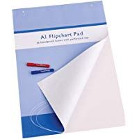 VIZ-PRO Bloc de papel para Pizarra Rotafolios, A1, blanco, 841 x 594 mm, 25 hojas