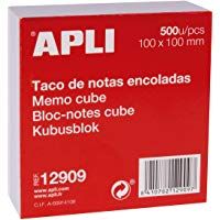 APLI 12909 - Taco de notas encoladas (100 x 100) 500 hojas