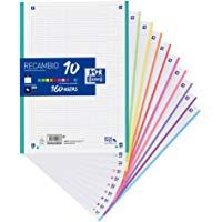 Oxford School - Recambio para cuaderno, A4, 5 x 5 cm, color multicolor