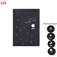 Bloc de notas de papel negro para dibujo, cuaderno de dibujo, cuaderno de dibujo 32K