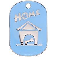 Bow Wow Meow Personalizado Chapa identificativa para Gatos con forma de Pez en color Azul Claro Brillante (Peque&ntilde;o) | SERVICIO DE GRABADO