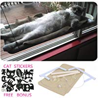 Gato Hamaca de Ventana / Percha de Ventana para Ba&ntilde;o de sol, COUTUDI C&oacute;modo Descansando Cama de Dormir para Gran Gato Kitty de Hasta 33 lb