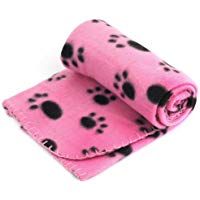 inkker mascota perro gato cachorro gatito suave manta coj&iacute;n de huellas de perro caliente cama Mat (rosa)