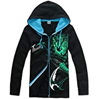 Sudadera con capucha de Lol con cremallera, dise&ntilde;o para hombre de Yasuo Thresh del juego League Legends