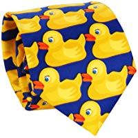 Corbata de Patos Azul y Amarillo - Corbata Original - Corbata de Disfraz