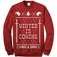 Jersey navide&ntilde;o con texto en ingl&eacute;s &laquo;Winter is coming&raquo; de manga larga, para adultos