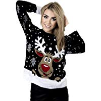 Reno de Las Mujeres Ni&ntilde;os Navidad Madre Hija Hijo Navidad Jumper Top