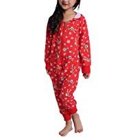 besbomig Divertidos Familia Navidad Impreso Encapuchado Ropa de Casa Pijama de Mono Conjunto para Mujeres, Hombres, Ni&ntilde;as y Ni&ntilde;os
