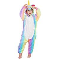 KiKa Monkey Ni&ntilde;os Unicornio de Dibujos Animados de Franela Animal Novedad Disfraces Cosplay Pijama