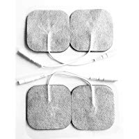 Dr. Electro ESTIM electrodo 50&nbsp;x 50, con cable, conector de 2&nbsp;mm, alta calidad electrodos, especialmente conductor, muy resistente, Juego de 4