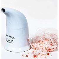 Inhalador de sal original del Himalaya, tubo de cer&aacute;mica relleno con sal pura del Himalaya 100% higi&eacute;nica (Paquete de 2)