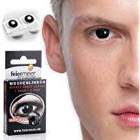 feiermeier Halloween Contacto&nbsp;&ndash;&nbsp;Color de lente Lente Sin grosor (1&nbsp;par = 2&nbsp;Stk.)