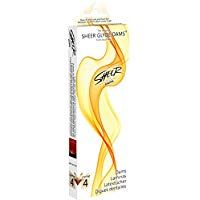 Sheer Glyde Dams Laminas Latex Sexo Oral, Vainilla - 4 Unidades