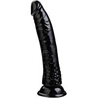 Iden Las mujeres 8.3 pulgadas palillo del Massager del placer con la ventosa fuerte, PVC masajeador de mano flexible, masaje corporal para relajarse despu&eacute;s de los deportes, Black