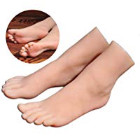 1 Par Silicona Maniqu&iacute; Pie, Fetichismo del pie, juego de pies con la masturbaci&oacute;n, juguete para el pie, modelo de pie de 36A para ni&ntilde;a, pasatiempo del tobillo, simulaci&oacute;n del pie,rightfoot
