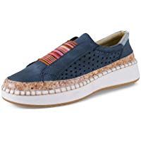 Mocasines Mujer Zapatos Alpargatas Plataforma Mujer Verano Loafers Plano 3.5CM Sneakers Cu&ntilde;a Zapatos C&oacute;modos Azul Verde Rojo Blanco EU 35-43
