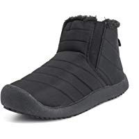 Adultos Unisex Durable Piel Sint&eacute;tica Invierno Calentar Al Aire Libre Flat para Caminar Zapatos