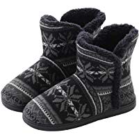 AONEGOLD Zapatillas casa para Unisexo Antideslizante Pantufla Invierno Suaves Peluche Caliente