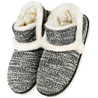 Zapatillas casa para Unisexo Antideslizante Pantufla Cerrada Pelusa Invierno