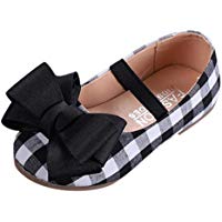 Zapatos para Ni&ntilde;as Oto&ntilde;o 2017 Moda PAOLIAN Zapatos de Vestir Estilo Brit&aacute;nico Boda Calzado Estampado Cuadros Invierno Chica Suela Blanda Regalo Fiesta Ni&ntilde;as Merceditas con Bowknot