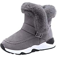 YanHoo Zapatos para ni&ntilde;os Botas de Nieve c&aacute;lidas de Piel de Felpa para ni&ntilde;os Botas Cortas Zapatos Ni&ntilde;o Piel Reba&ntilde;o Invierno Bot&iacute;n Zapatos de Nieve c&aacute;lida Botas Zapatos de oto&ntilde;o e Invierno