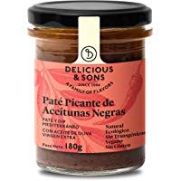 Delicious & Sons Pat&eacute; Picante de Aceitunas Negras Ecol&oacute;gico 180g
