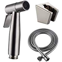 KES Grifo Para Bid&eacute; o Ducha Aseo Shattaf Con Manguera y Soporte,SUS 304 Acero Inoxidable,Cepillado,LP950-2