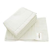 Muslinz Prefold Pa&ntilde;ales reci&eacute;n nacido (tama&ntilde;o 1, color blanco, Pack de 6)