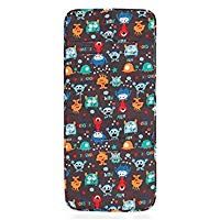 Pirulos 70630630 - Colchoneta microfibra, dise&ntilde;o monsters, color gris
