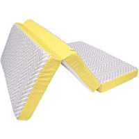 Clevamama ClevaFoam Colch&oacute;n para Parques Cuna 65x95 cm - Colch&oacute;n Plegable de Espuma Transpirable - Gris/Amarillo