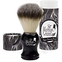 Sir Marlon Grant Brocha de Afeitar Vegan&nbsp;&ndash;&nbsp;PREMIUM imitaci&oacute;n pelo de tej&oacute;n en aspecto de madera &eacute;bano&nbsp;&ndash;&nbsp;100% Brocha de Afeitar (vegana
